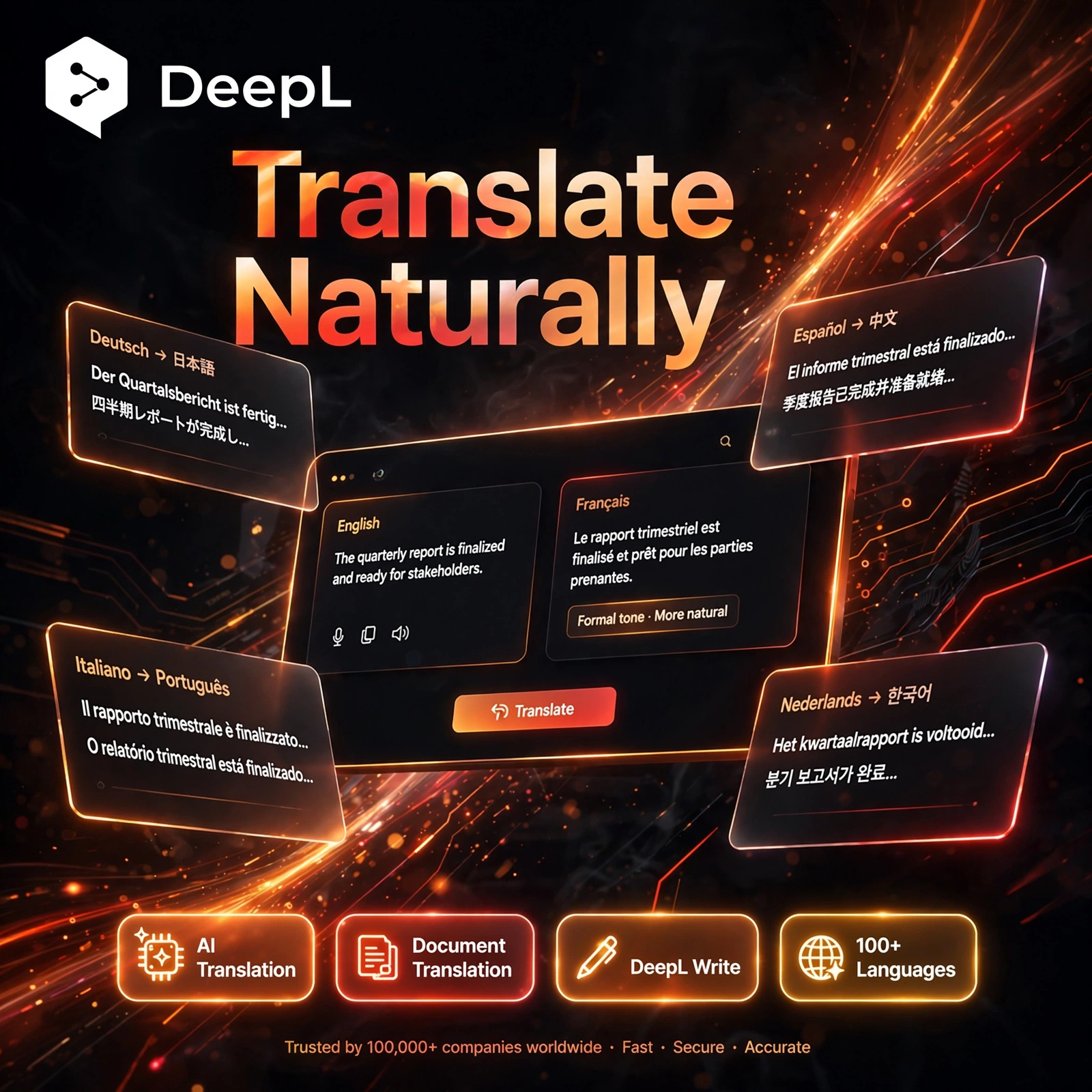 DeepL AI tool - AI Translation, Document Translation, DeepL Write, 100+ Languages