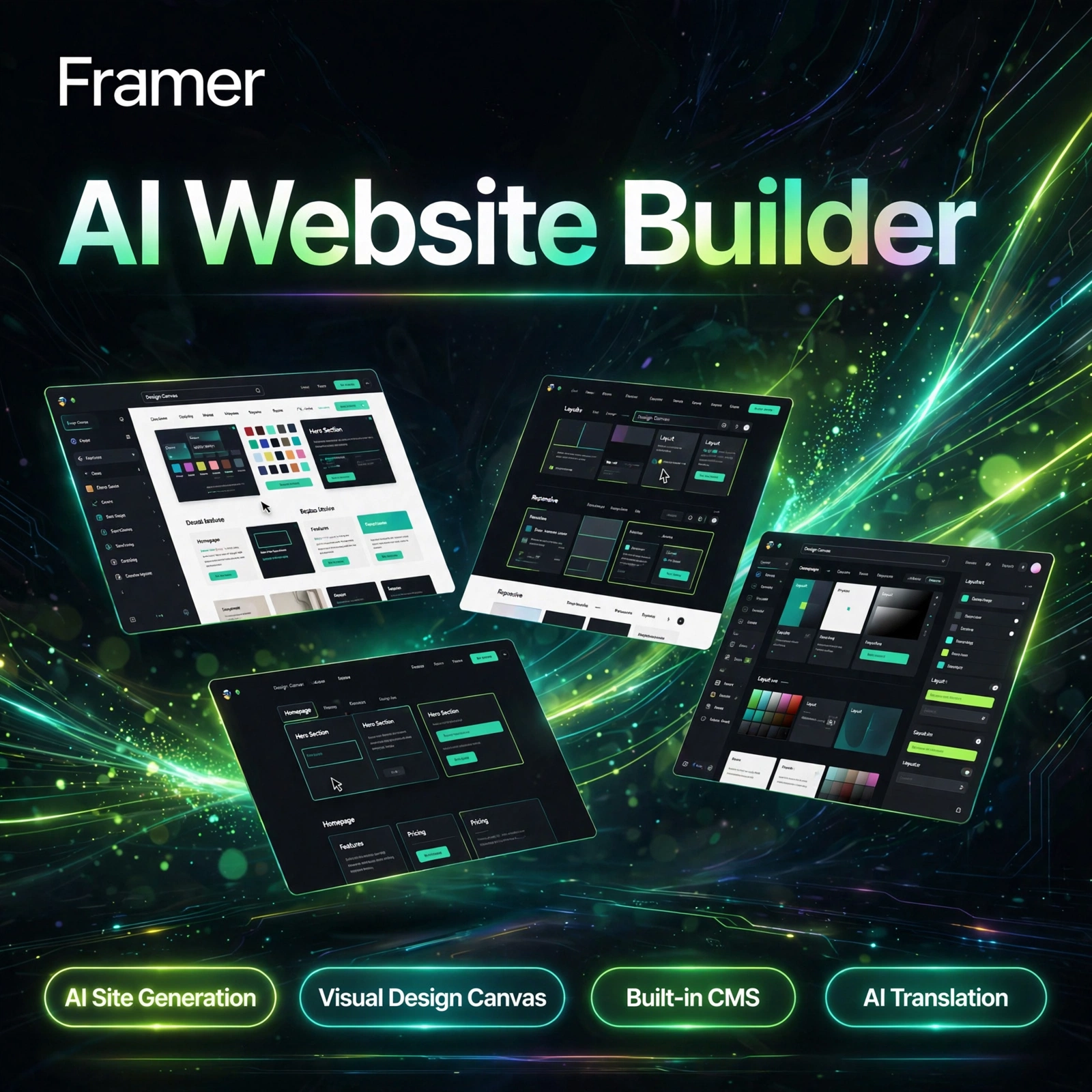 Framer AI tool - AI Site Generation, Visual Design Canvas, Built-in CMS, Animations and Interactions