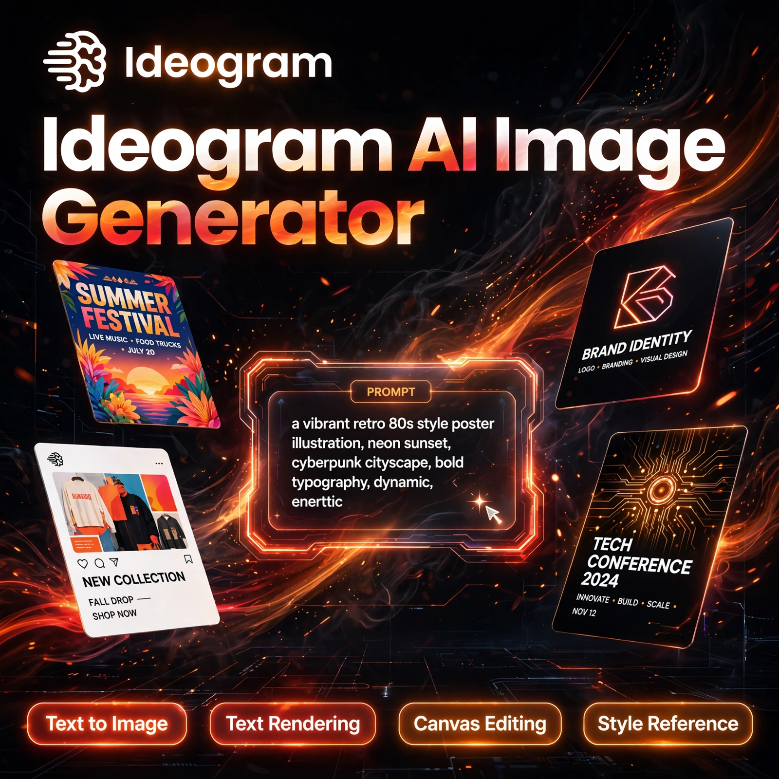 Ideogram AI tool - Text to Image, Text Rendering, Canvas Editing, Style Reference
