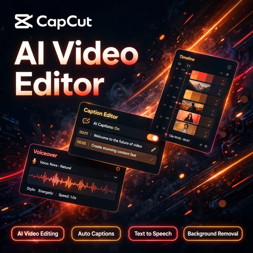CapCut AI tool - AI Video Editing, Auto Captions, Text to Speech, Background Removal