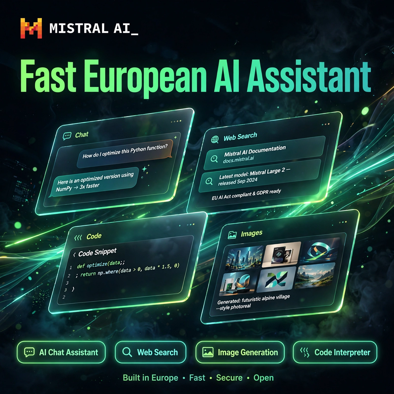 Mistral AI AI tool - AI Chat Assistant, Web Search, Image Generation, Code Interpreter