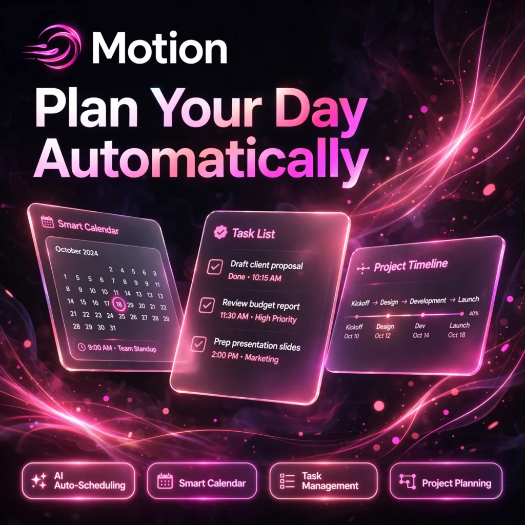 Motion AI tool - AI Auto-Scheduling, Smart Calendar, Task Management, Project Planning