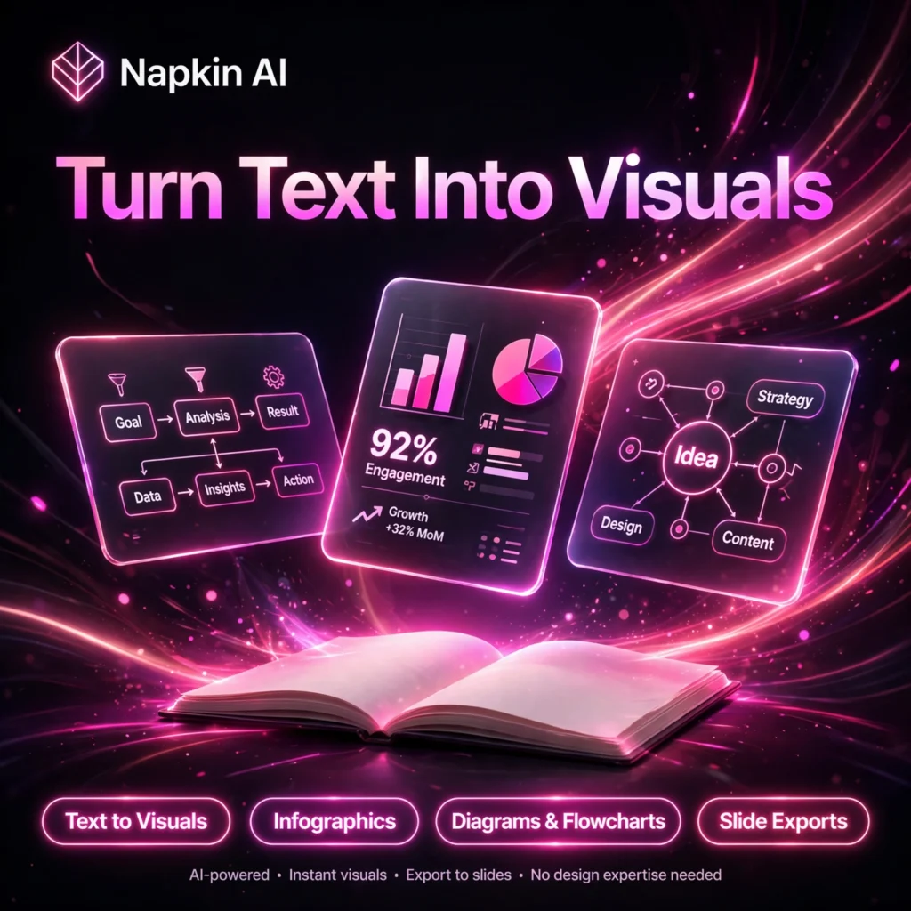 Napkin AI AI tool - Text to Visuals, Infographics, Diagrams & Flowcharts, Slide Exports