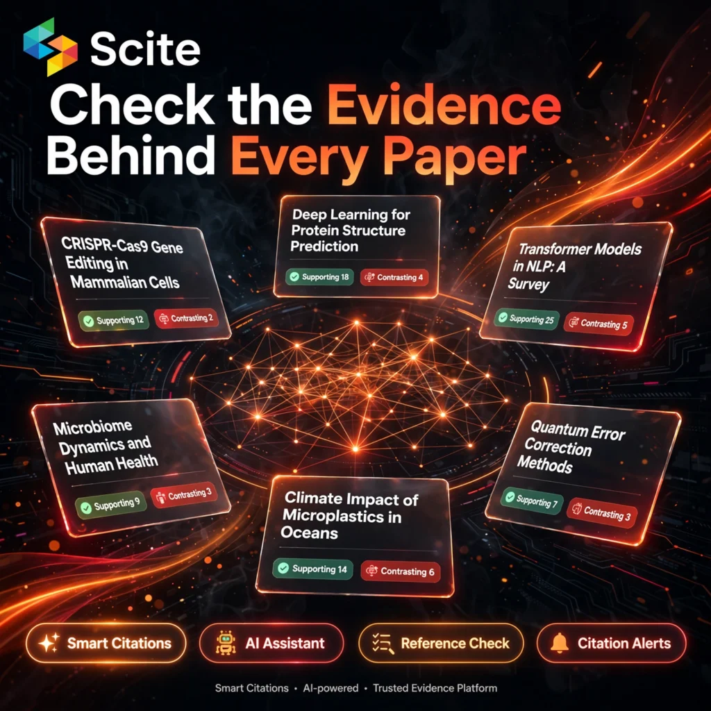 Scite AI tool - Smart Citations, AI Assistant, Reference Check, Citation Alerts